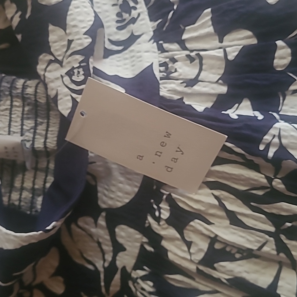 A New Day Dress Blue and White Sundress Maxi Size XS - Picture 5 of 6
